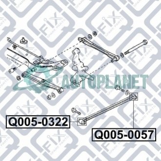 Сайлентблок задней подвески Q-fix Q0050057