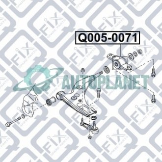 Сайлентблок задній переднього важеля без кронштейна Q-fix Q0050071