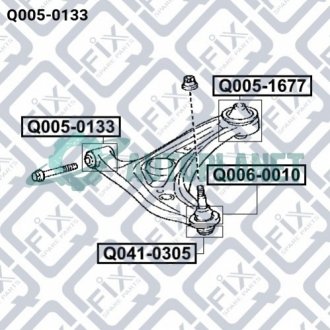 Сайлентблок переднего переднего рычага Q-fix Q0050133