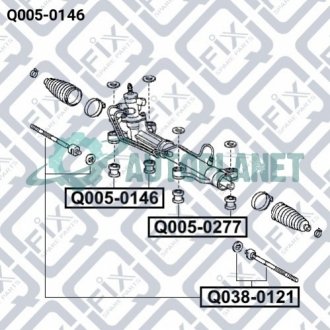 Сайлентблок кермової рейки Q-fix Q0050146