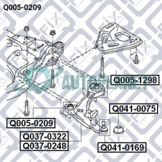 Сайлентблок передній переднього важеля Q-fix Q0050209