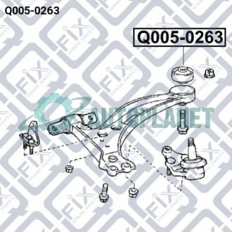 Сайлентблок задний переднего рычага Q-fix Q0050263