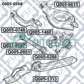 Сайлентблок задней цапфы Q-fix Q0050268