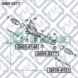 Сайлентблок кермової рейки Q-fix Q0050277