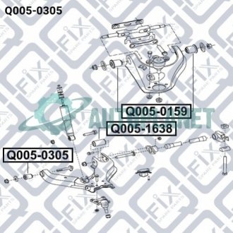 Сайлентблок нижнего переднего рычага Q-fix Q0050305