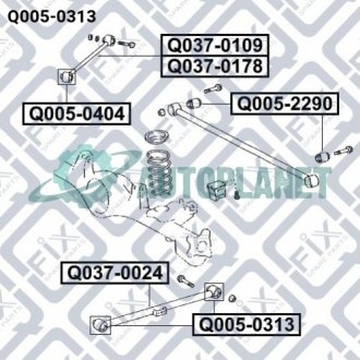 Сайлентблок заднього поздовжнього важеля Q-fix Q005-0313