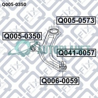 Сайлентблок передній переднього важеля Q-fix Q0050350