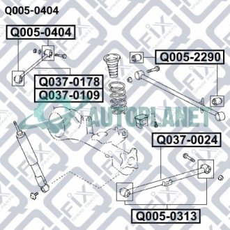 Сайлентблок заднього поздовжнього важеля Q-fix Q005-0404