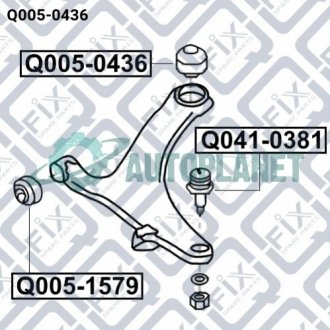 Сайлентблок задний переднего рычага Q-fix Q0050436