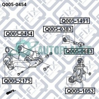 Сайлентблок заднього важеля Q-fix Q005-0454