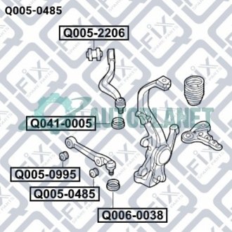 Сайлентблок переднього нижнього важеля Q-fix Q005-0485