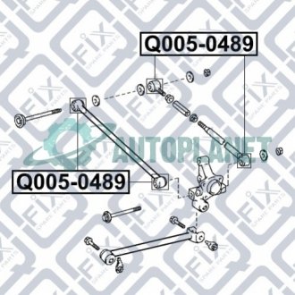 Сайлентблок заднього поперечного важеля Q-fix Q0050489