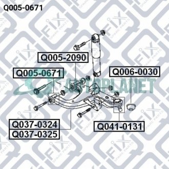 Сайлентблок передній заднього нижнього важеля Q-fix Q0050671