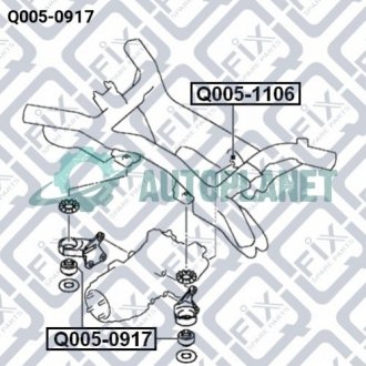 Сайлентблок заднього диференціала Q-fix Q005-0917