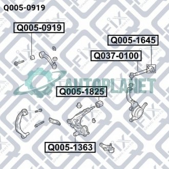 Сайлентблок плавающий переднего рычага Q-fix Q0050919