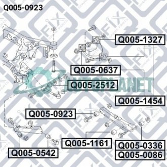 Сайлентблок задньої поперечної тяги Q-fix Q005-0923