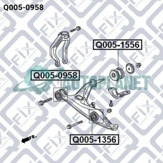 Сайлентблок переднего нижнего рычага Q-fix Q0050958