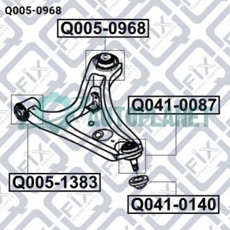 Сайлентблок задній переднього важеля Q-fix Q0050968