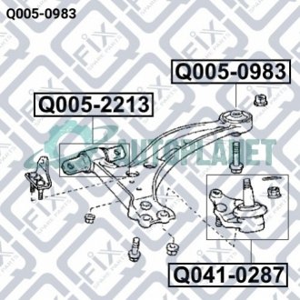 Сайлентблок задний переднего рычага Q-fix Q0050983