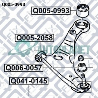 Сайлентблок задний переднего рычага Q-fix Q0050993