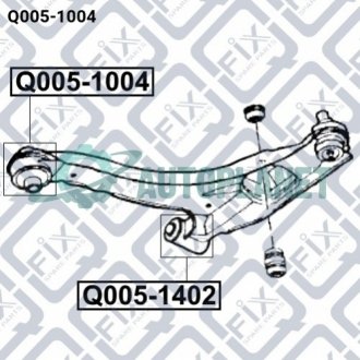 Сайлентблок задній переднього важеля Q-fix Q005-1004