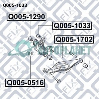 Сайлентблок задньої цапфи Q-fix Q0051033