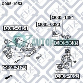 Сайлентблок задньої цапфи Q-fix Q0051053