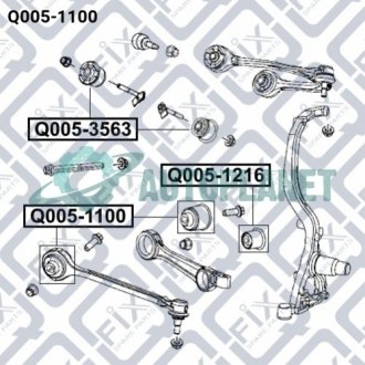 Сайлентблок передній поперечної тяги Q-fix Q005-1100