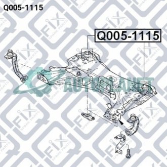 Сайлентблок подрамника задний Q-fix Q0051115