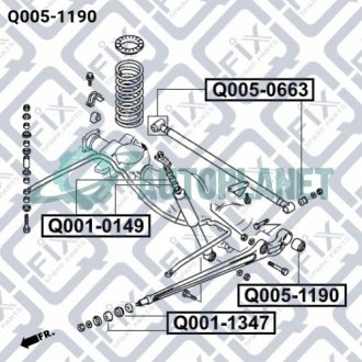 Сайлентблок задней подвески Q-fix Q0051190