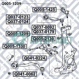 Сайлентблок передній прямого важеля Q-fix Q0051209