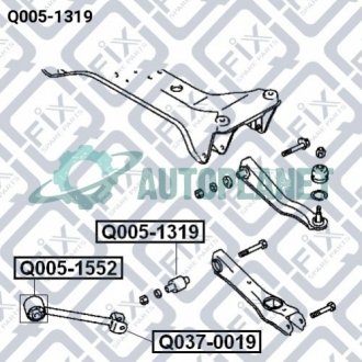 Сайлентблок заднего поперечного рычага Q-fix Q0051319