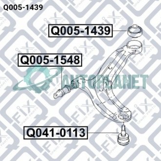 Сайлентблок задній переднього важеля Q-fix Q0051439