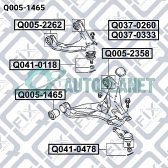 Сайлентблок переднего нижнего рычага Q-fix Q0051465