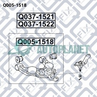 Сайлентблок нижнего переднего рычага Q-fix Q0051518