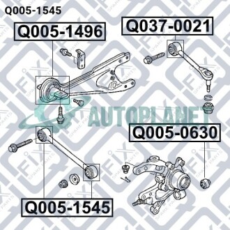 Сайлентблок заднього важеля Q-fix Q0051545