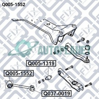 Сайлентблок заднего продольного рычага Q-fix Q0051552