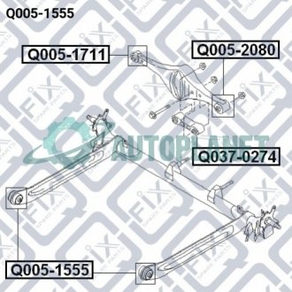 Сайлентблок задньої балки Q-fix Q0051555