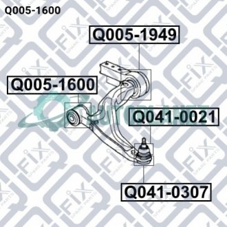 Сайлентблок передній переднього важеля Q-fix Q0051600