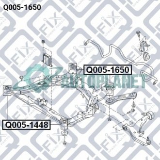 Сайлентблок подрамника задний Q-fix Q0051650