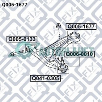 Сайлентблок задний переднего рычага Q-fix Q0051677