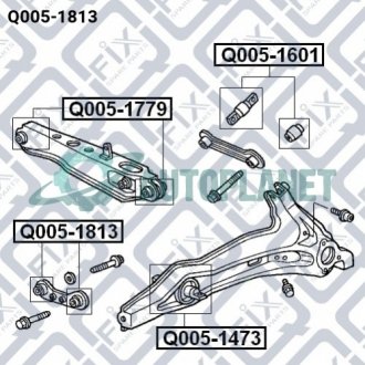 Ремкомплект сайлентблоків тяги Q-fix Q0051813