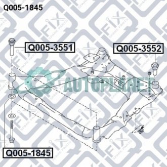 Сайлентблок подрамника передний Q-fix Q0051845