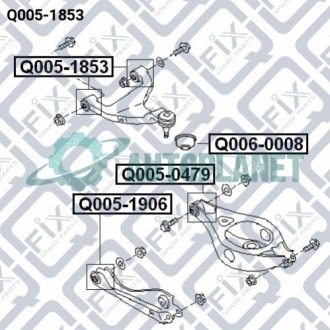 Сайлентблок задньої підвіски Q-fix Q005-1853