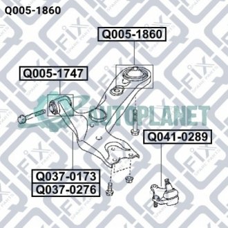 Сайлентблок задний переднего рычага Q-fix Q0051860