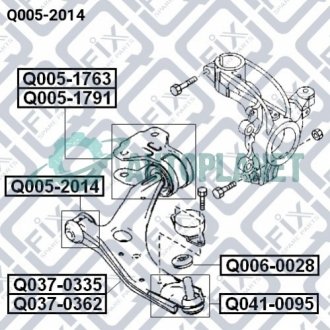 Сайлентблок переднего переднего рычага Q-fix Q0052014
