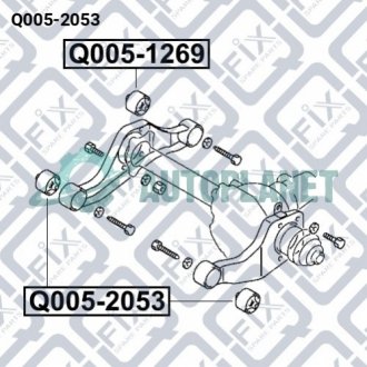 Сайлентблок подушки диференціала Q-fix Q005-2053