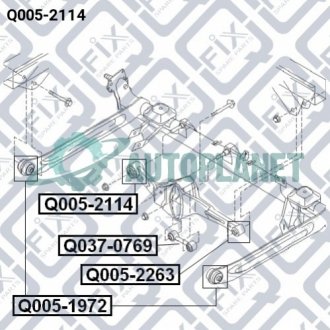 Сайлентблок важеля задньої балки Q-fix Q0052114