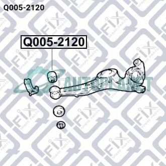 Сайлентблок заднього поздовжнього важеля Q-fix Q0052120