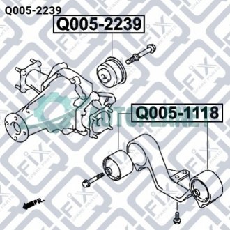 Сайлентблок заднього диференціала Q-fix Q0052239